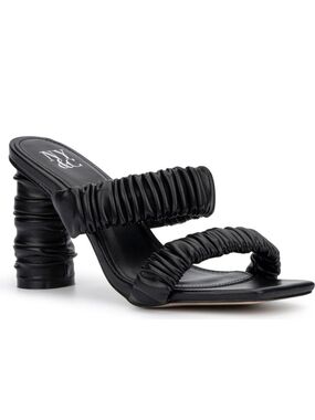 NEW YORK AND COMPANY Faina Ruched Strap Sandal
